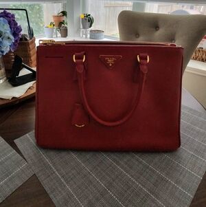 Prada Red Saffiano Medium Galleria Tote